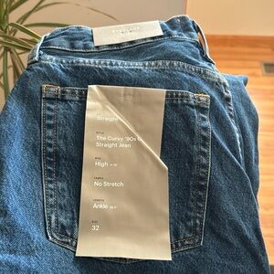 Everlane The Curvy 90's Cheeky Straight Jean Ankle High Rise